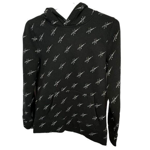 High End Hollister CA Black & White Retro Pattern Women’s XS Hoodie SURF - Picture 1 of 3